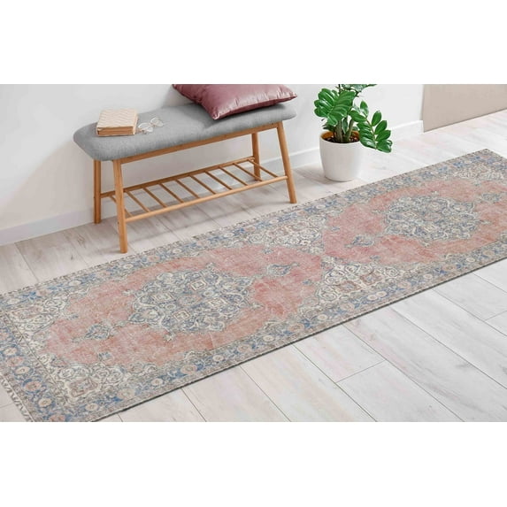Entry Rug, Gift Rug, Floral Rug, Red Rug, Bathroom Rugs, Modern Rug, Accent Rug, Large Rug, 3D Printed Rug, Moroccan Design Rug, Luxury Rug, 5.2'x7.5' - 160x230 cm