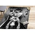 thumbnail image 1 of Entry Rug, Girl Drinking Toilet Rug, Fashion Girl Rug, Gift For The Home Rugs, Wedding Rugs, Toilet Rug, Modern Rugs, Housewarming Gift Rug, 2.6'x4' - 80x120 cm, 1 of 7