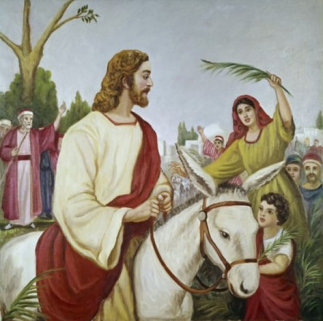 Entry into Jerusalem Vittorio Bianchini (1797-1880Italian) Canvas Art - Vittorio Bianchini (18 x 24)