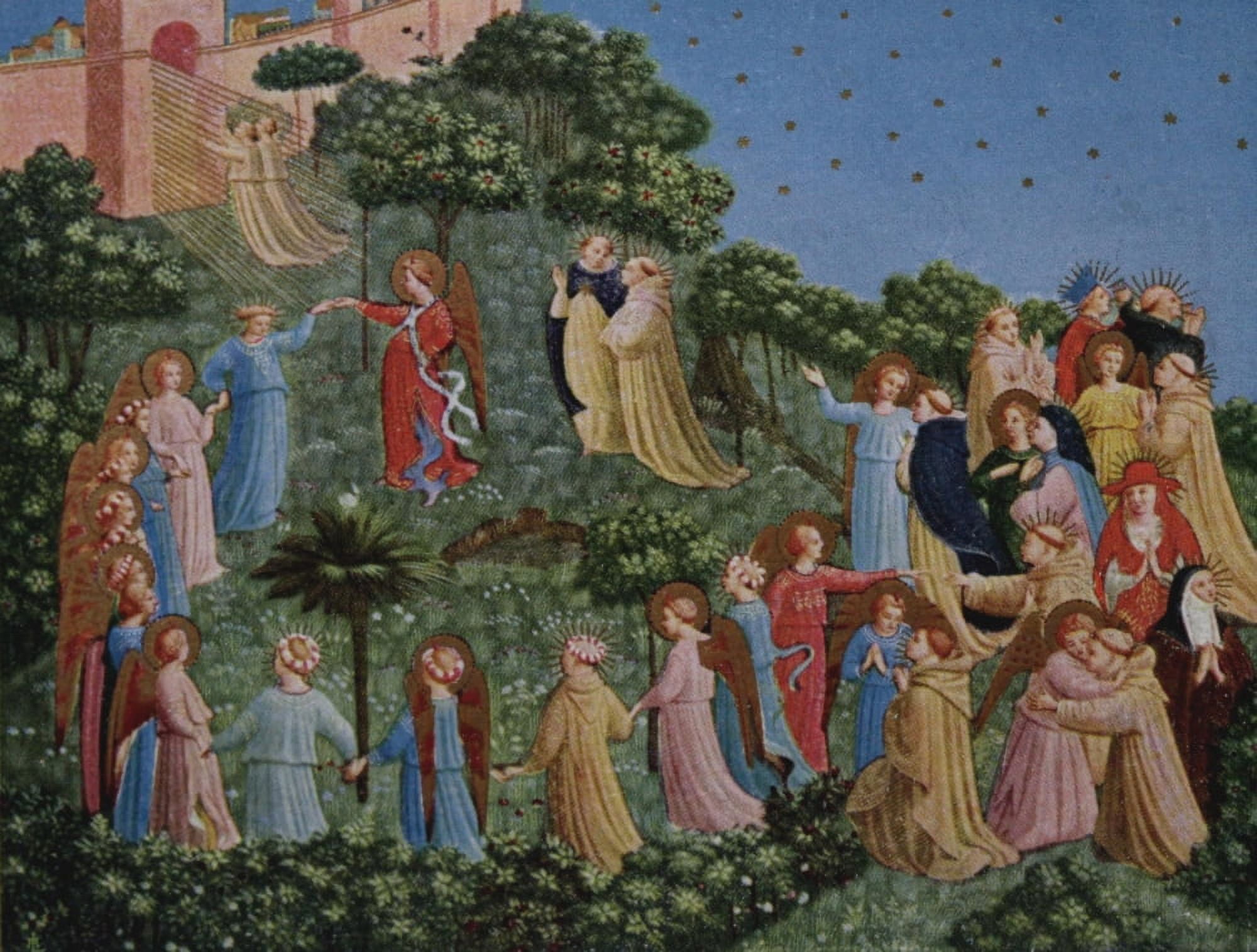 Entry of the Blessed into Paradise Canvas Art - Fra Angelico (24 x 36)