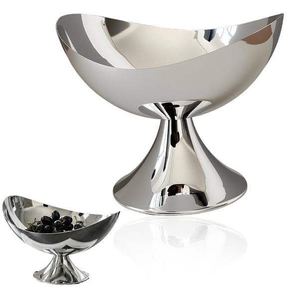 Entryway Catchall Tray SomWiBe Moon Shaped Fruit Tray, Iron Decorative Serving Plate for Keys, Snacks, Table Centerpiece