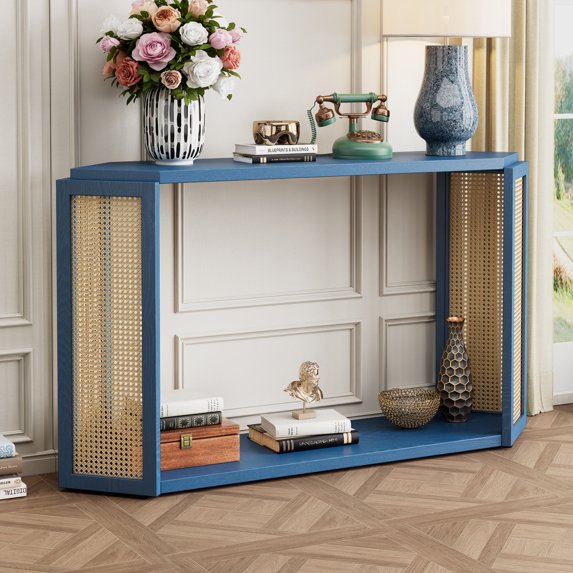 Entryway Console Table, Narrow Long Side Table End Tables with Open ...