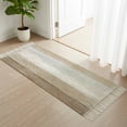 thumbnail image 1 of Entryway Door Mat 2'x 4', Brown Grey Non Slip Washable Throw Rug with Tassels, Farmhouse Gray Barn Wooden Vintage Striped Woven Reversible Indoor/Outdoor Rug for Doormat, Porch, Kids Room, 1 of 9