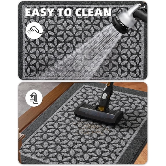 Entryway Door Mat 24 x 36 Low Profile Indoor Rug, Smart Savings Option, Durable Washable Welcome Mat for Households