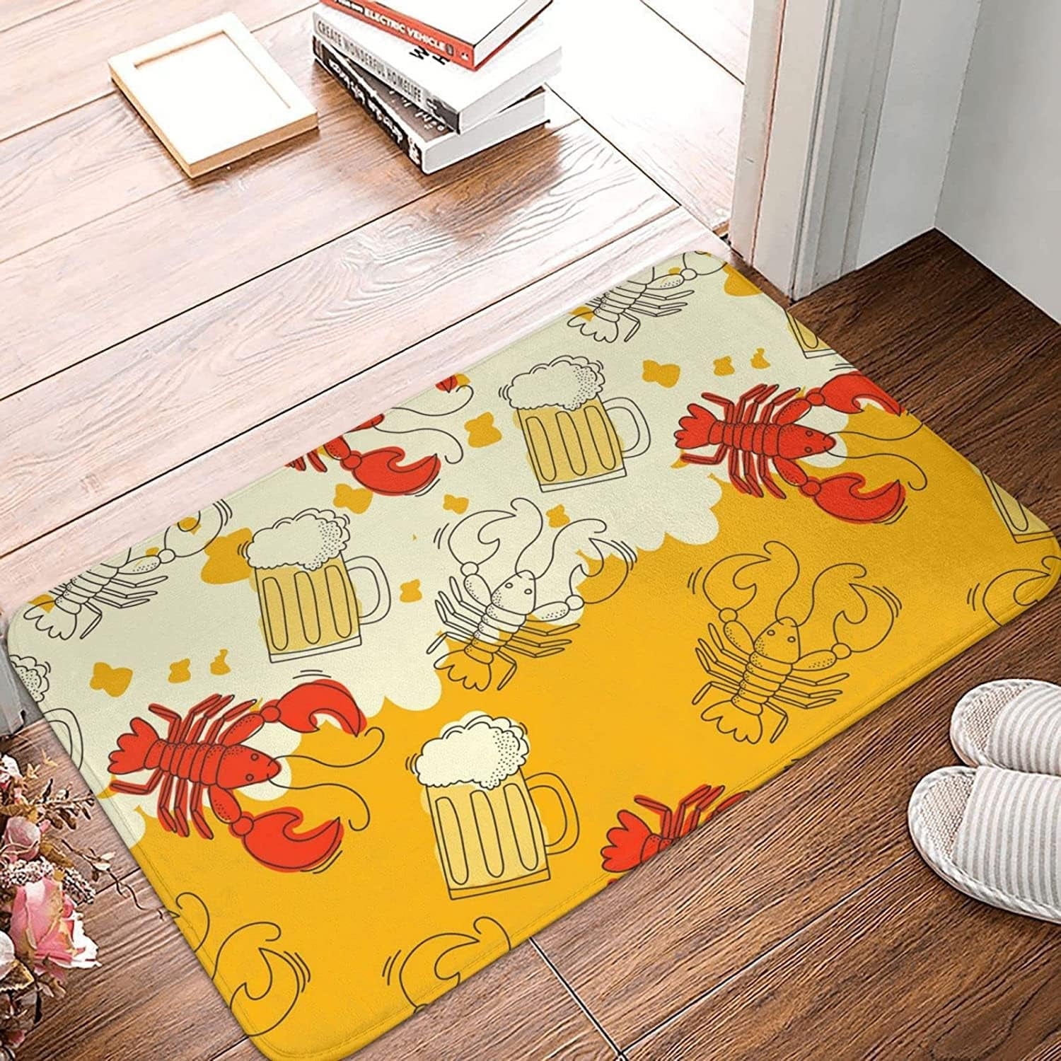 Entryway Doormat Beer Crawfishs Mat Non Slip Front Door Mat