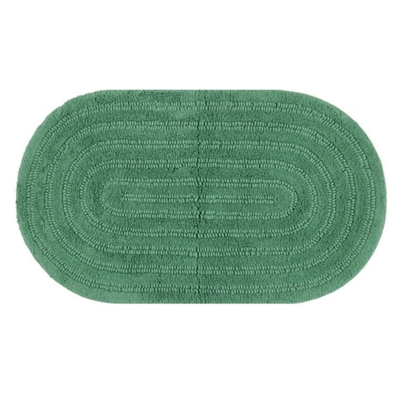 Entryway Elliptical Rug Bedroom Area Rug Braided Printed Mat Indoor Non Slip Rustic Throw Carpet Machine Washable Rug For Entryway, Kitchen, Everywhere Green