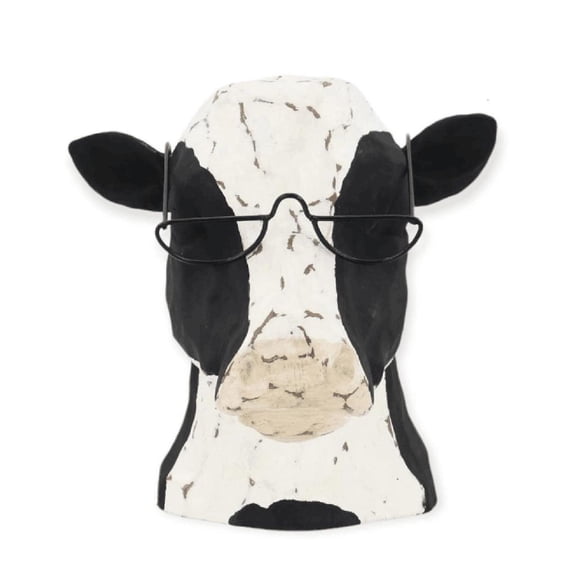 For Display Study LivingRooms Fun Craft Ornaments Resin Cow Head Entryway Sculptures Eyeglass Holder