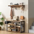 thumbnail image 1 of Entryway Hall Tree Shoe Bench with Storage, for Entryway, Hallway, Retro, 1 of 8