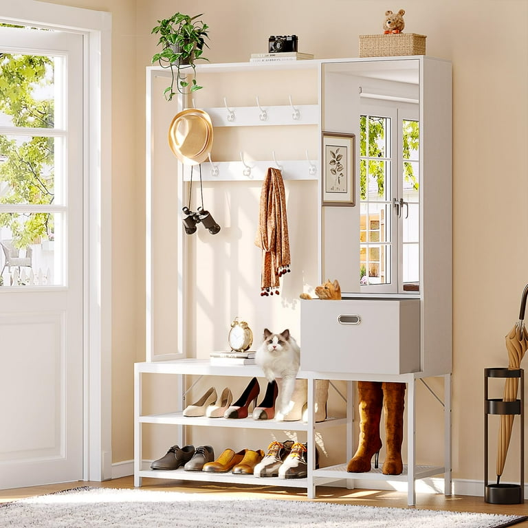 Hallway cabinet with mirror discount