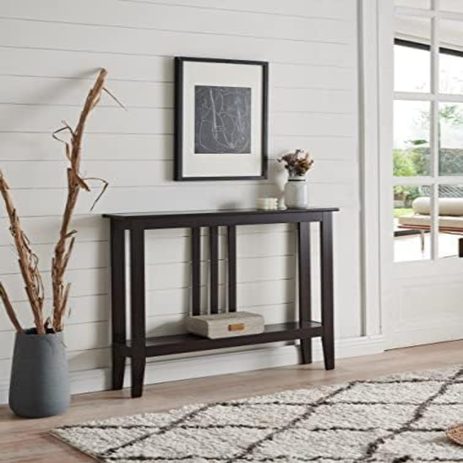  Entryway Narrow Console Console with Hallway Decor Wood