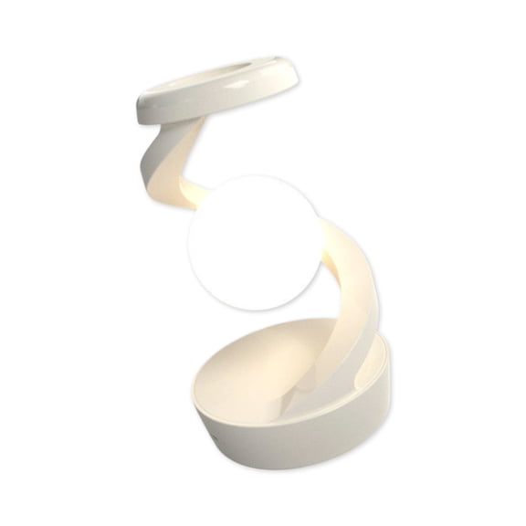 Entryway Orb Night Light Table Lamp with Rechargeable Power, Gesture Control White Desk Lamp for Bedside and Accent Lighting
