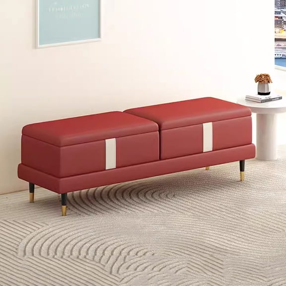 Entryway Ottoman Storage Bench with Flip Lid,Upholstered Rectangular Ottoman with Storage Space Bedside Bench for Bedroom,Modern Window Seat for Hallway