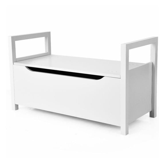 Entryway Ottoman Storage Bench, Flip Top Shoe Organizer Stool with Padded Seat, Modern Living Room Furniture