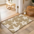 thumbnail image 1 of Entryway Rug 2'x3', Beige Brown Starfish Coastal Kitchen Runner Rugs Non-Slip Carpet Mats, Nautical Summer Ocean Abstract Art Bedside Rugs Runners Washable Floor Carpet for Bathroom Laundry Room, 1 of 8