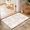 thumbnail image 1 of Entryway Rug 2'x3', Beige White Starfish Coastal Kitchen Runner Rugs Non-Slip Carpet Mats, Nautical Summer Ocean Abstract Art Bedside Rugs Runners Washable Floor Carpet for Bathroom Laundry Room, 1 of 8