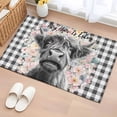 thumbnail image 1 of Entryway Rug 2'x3', Black Cow Floral Small Rug for Kitchen Bathroom Door Mat Indoor Entrance, Black Buffalo Plaid Farmhouse Animals Non-Slip Area Rugs Floor Mats Carpet Front Door Rugs, 1 of 8