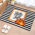 thumbnail image 1 of Entryway Rug 2'x3', Black Striped Fall Small Rug for Kitchen Bathroom Door Mat Indoor Entrance, Thanksgiving Pumpkins Farmhouse Art Non-Slip Area Rugs Floor Mats Carpet Front Door Rugs, 1 of 8