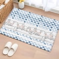 thumbnail image 1 of Entryway Rug 2'x3', Blue Plaid Farmhouse Small Rug for Kitchen Bathroom Door Mat Indoor Entrance, Watercolor Cute Country Pigs Checkered Non-Slip Area Rugs Floor Mats Carpet Front Door Rugs, 1 of 8