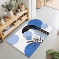 thumbnail image 1 of Entryway Rug 2'x3', Boho Middle Century Kitchen Runner Rugs Non-Slip Carpet Mats, Abstract Blue Geometric Botanical Bedside Rugs Runners Washable Floor Carpet for Bathroom Laundry Room, 1 of 8