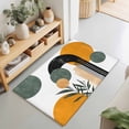 thumbnail image 1 of Entryway Rug 2'x3', Boho Middle Century Kitchen Runner Rugs Non-Slip Carpet Mats, Abstract Orange Geometric Botanical Bedside Rugs Runners Washable Floor Carpet for Bathroom Laundry Room, 1 of 8
