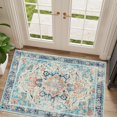 thumbnail image 1 of Entryway Rug - 2''x3'' Boho Soft Low Pile Washable Area Rug, Non-Slip Small Rugs Indoor for Front Door Entrance Kitchen Bathroom, Vintage Carpet Stain Resistance (Dark Green, 2x3ft), 1 of 6
