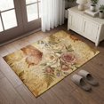 thumbnail image 1 of Entryway Rug 2'x3', Botanical Ferns Kitchen Runner Rugs Non-Slip Carpet Mats, Romantic Roses Florals Butterfly Distressed Bedside Rugs Runners Washable Floor Carpet for Bathroom Laundry Room, 1 of 8