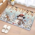 thumbnail image 1 of Entryway Rug 2'x3', Christmas Snowman Small Rug for Kitchen Bathroom Door Mat Indoor Entrance, Xmas Tree Snowflake Eucalyptus Non-Slip Area Rugs Floor Mats Carpet Front Door Rugs, 1 of 8