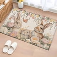 thumbnail image 1 of Entryway Rug 2'x3', Easter Rabbits Small Rug for Kitchen Bathroom Door Mat Indoor Entrance, Spring Flowers Butterfly Bunny Plants Beige Non-Slip Area Rugs Floor Mats Carpet Front Door Rugs, 1 of 8