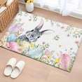 thumbnail image 1 of Entryway Rug 2'x3', Easter Small Rug for Kitchen Bathroom Door Mat Indoor Entrance, Spring Rustic Botanical Floral Rabbit Eggs Leaves Non-Slip Area Rugs Floor Mats Carpet Front Door Rugs, 1 of 8