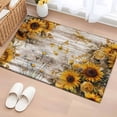 thumbnail image 1 of Entryway Rug 2'x3', Farmhouse Sunflower Small Rug for Kitchen Bathroom Door Mat Indoor Entrance, Vintage Daisy Butterflies Rustic Wood Non-Slip Area Rugs Floor Mats Carpet Front Door Rugs, 1 of 8