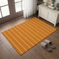 thumbnail image 1 of Entryway Rug 2'x3', Geometric Stripes Orange Kitchen Runner Rugs Non-Slip Carpet Mats, Polka Dots Abstract Retro Bedside Rugs Runners Washable Floor Carpet for Bathroom Laundry Room, 1 of 7