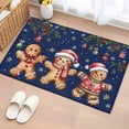 thumbnail image 1 of Entryway Rug 2'x3', Gingerbread Christmas Small Rug for Kitchen Bathroom Door Mat Indoor Entrance, Xmas Balls Branches Navy Blue Non-Slip Area Rugs Floor Mats Carpet Front Door Rugs, 1 of 8