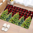 thumbnail image 1 of Entryway Rug 2'x3', Green Christmas Tree Small Rug for Kitchen Bathroom Door Mat Indoor Entrance, Xmas Tree Snowflake Winter Red Plaid Non-Slip Area Rugs Floor Mats Carpet Front Door Rugs, 1 of 8