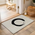 thumbnail image 1 of Entryway Rug 2'x3', Grey Striped Kitchen Runner Rugs Non-Slip Carpet Mats, Black Geometric Vintage Stripes Ombre Bedside Rugs Runners Washable Floor Carpet for Bathroom Laundry Room, 1 of 8