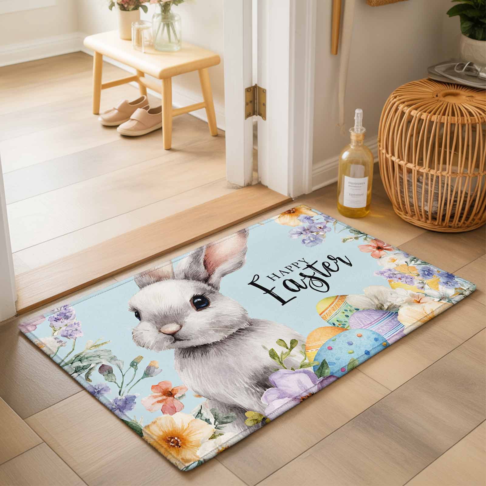 Happy Easter Rug Entryway Rug 2'x3', Happy Easter Kitchen Runner Rugs Non-Slip Carpet ...