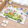 thumbnail image 1 of Entryway Rug 2'x3', Happy Easter Small Rug for Kitchen Bathroom Door Mat Indoor Entrance, Watercolor Truck Eggs Flowers Butterfly Botanical Non-Slip Area Rugs Floor Mats Carpet Front Door Rugs, 1 of 8
