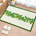 thumbnail image 1 of Entryway Rug 2'x3', Happy St. Patrick's Day Small Rug for Kitchen Bathroom Door Mat Indoor Entrance, Lucky Green Shamrock Grasses Non-Slip Area Rugs Floor Mats Carpet Front Door Rugs, 1 of 8