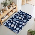 thumbnail image 1 of Entryway Rug 2'x3', Navy Blue Coastal Kitchen Runner Rugs Non-Slip Carpet Mats, Summer Beach Shell Conch Bedside Rugs Runners Washable Floor Carpet for Bathroom Laundry Room, 1 of 8