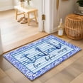 thumbnail image 1 of Entryway Rug 2'x3', Ocean Archor Kitchen Runner Rugs Non-Slip Carpet Mats, Summer Rustic Nautical Coastal Beach Blue Stripes Bedside Rugs Runners Washable Floor Carpet for Bathroom Laundry Room, 1 of 8