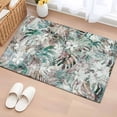 thumbnail image 1 of Entryway Rug 2'x3', Palm Leaves Small Rug for Kitchen Bathroom Door Mat Indoor Entrance, Turquoise Tropical Leaf Botanical Retro Spring Non-Slip Area Rugs Floor Mats Carpet Front Door Rugs, 1 of 8