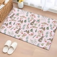 thumbnail image 1 of Entryway Rug 2'x3', Pink Bunny Floral Easter Small Rug for Kitchen Bathroom Door Mat Indoor Entrance, Elegant Pastoral Spring Floral Rabbits Non-Slip Area Rugs Floor Mats Carpet Front Door Rugs, 1 of 8
