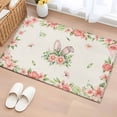 thumbnail image 1 of Entryway Rug 2'x3', Pink Floral Easter Small Rug for Kitchen Bathroom Door Mat Indoor Entrance, Spring Flowers Elegant Pastoral Non-Slip Area Rugs Floor Mats Carpet Front Door Rugs, 1 of 8