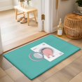 thumbnail image 1 of Entryway Rug 2'x3', Pink Pig Kitchen Runner Rugs Non-Slip Carpet Mats, Teal Laundry Room Washing Machine Bedside Rugs Runners Washable Floor Carpet for Bathroom Laundry Room, 1 of 8