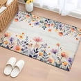 thumbnail image 1 of Entryway Rug 2'x3', Pink Spring Floral Small Rug for Kitchen Bathroom Door Mat Indoor Entrance, Elegant Flowers Farmhouse Botanical Wooden Non-Slip Area Rugs Floor Mats Carpet Front Door Rugs, 1 of 8