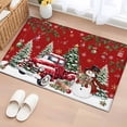 thumbnail image 1 of Entryway Rug 2'x3', Red Christmas Small Rug for Kitchen Bathroom Door Mat Indoor Entrance, Snowman Truck Xmas Tree Ball Snowflake Winter Non-Slip Area Rugs Floor Mats Carpet Front Door Rugs, 1 of 8