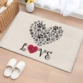 thumbnail image 1 of Entryway Rug 2'x3', Romance Love Small Rug for Kitchen Bathroom Door Mat Indoor Entrance, Heart Dog Paw Prints Roses Beige Non-Slip Area Rugs Floor Mats Carpet Front Door Rugs, 1 of 8