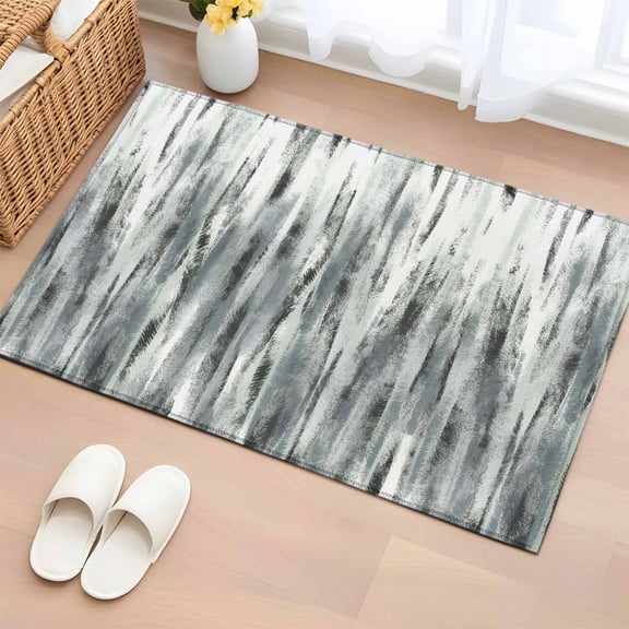 Entryway Rug 2'x3', Sage Green Grey Vintage Small Rug for Kitchen Bathroom Door Mat Indoor Entrance, Retro Abstract Art Non-Slip Area Rugs Floor Mats Carpet Front Door Rugs