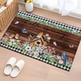thumbnail image 1 of Entryway Rug 2'x3', Spring Botanical Small Rug for Kitchen Bathroom Door Mat Indoor Entrance, Farmhouse Black Plaid Brown Wooden Grain Non-Slip Area Rugs Floor Mats Carpet Front Door Rugs, 1 of 8