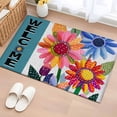 thumbnail image 1 of Entryway Rug 2'x3', Spring Daisy Small Rug for Kitchen Bathroom Door Mat Indoor Entrance, Turquoise Modern Abstract Art Dots Floral Non-Slip Area Rugs Floor Mats Carpet Front Door Rugs, 1 of 8