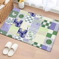 thumbnail image 1 of Entryway Rug 2'x3', Spring Floral Checkered Small Rug for Kitchen Bathroom Door Mat Indoor Entrance, Sage Green Purple Buffalo Plaid Non-Slip Area Rugs Floor Mats Carpet Front Door Rugs, 1 of 8